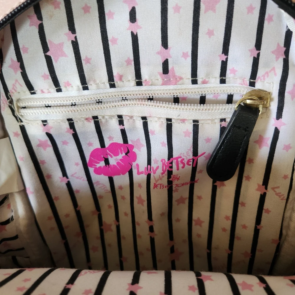 Betsey Johnson Unicorn Mini Backpack Pastel Striped Novelty